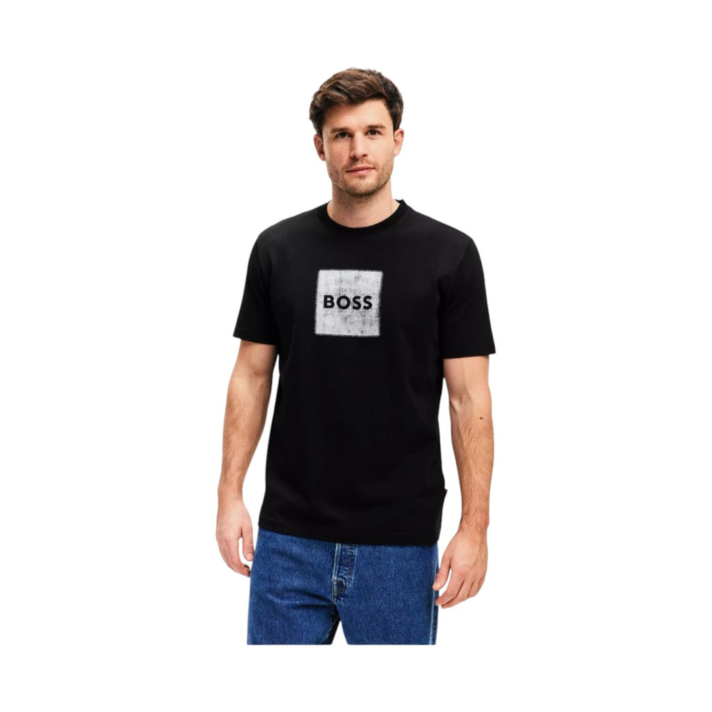 Boss Stitched Logo Print T-shirt