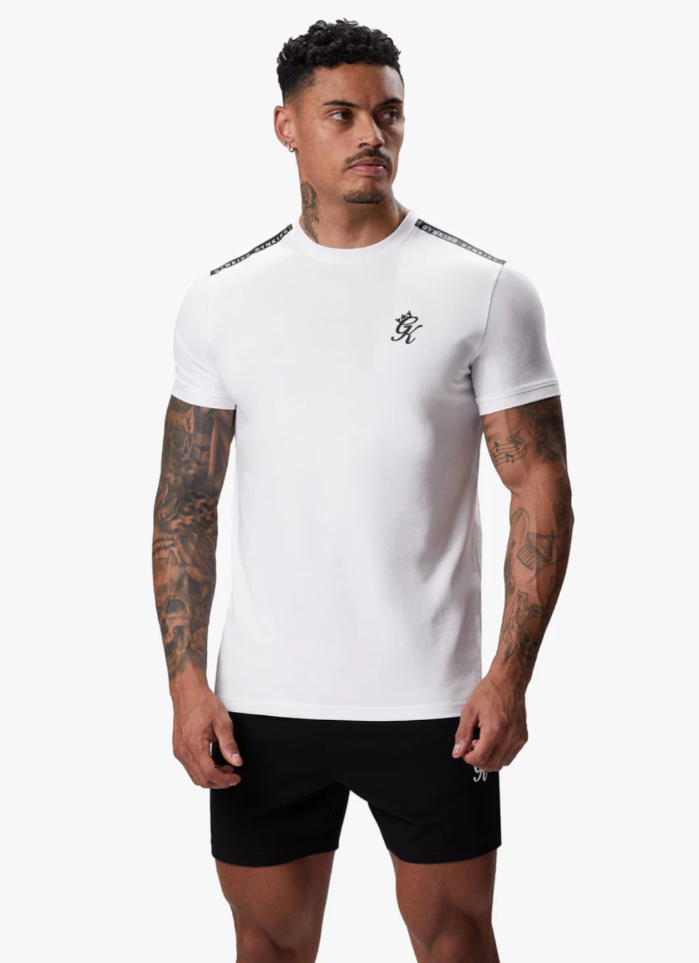 Gym King Taped Jersey T-Shirt - White