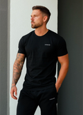 Gym King Fundamental Linear T-Shirt - Black