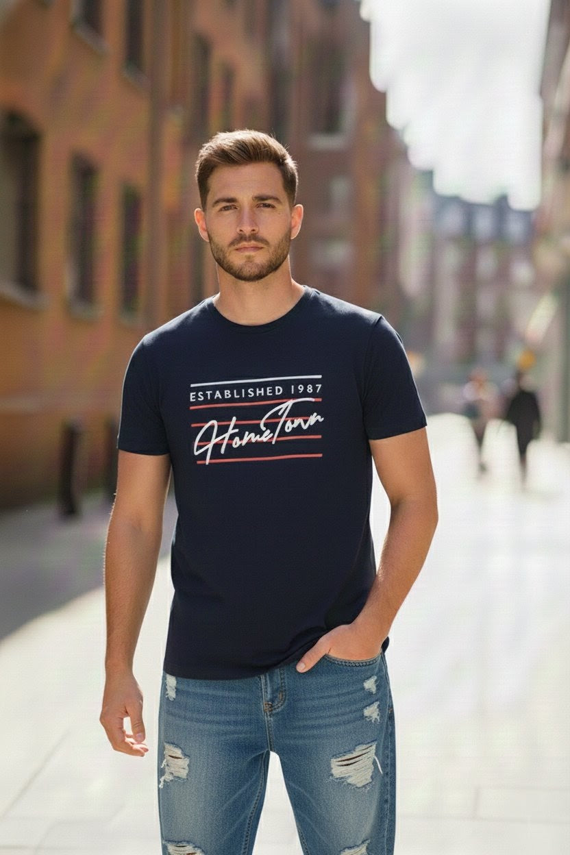 Home Town Signature T-Shirt - Navy