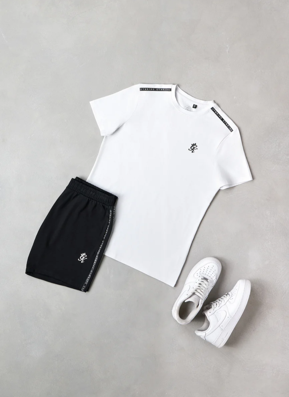Gym King Taped Jersey T-Shirt - White