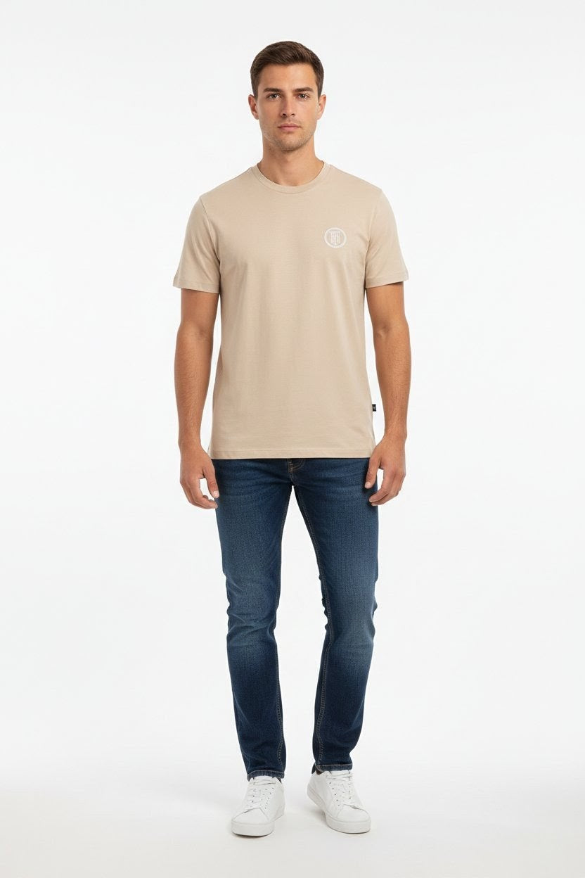 Home Town Core Stamp T-Shirt - Beige