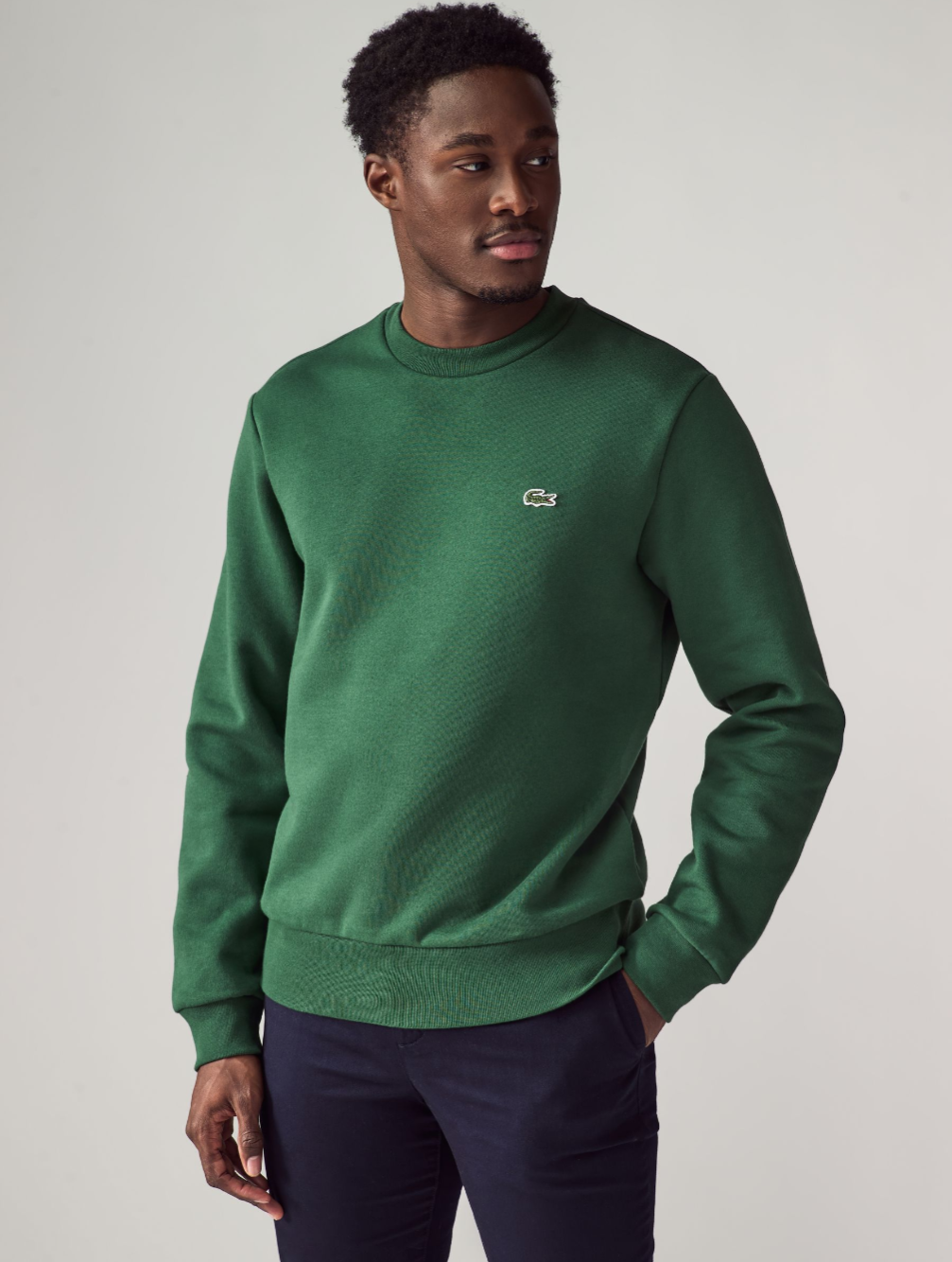 Lacoste Green Classic Fit Brushed Fleece Sweatshirt