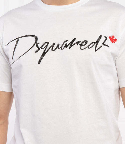 Dsquared2 White Italic Logo T-Shirt