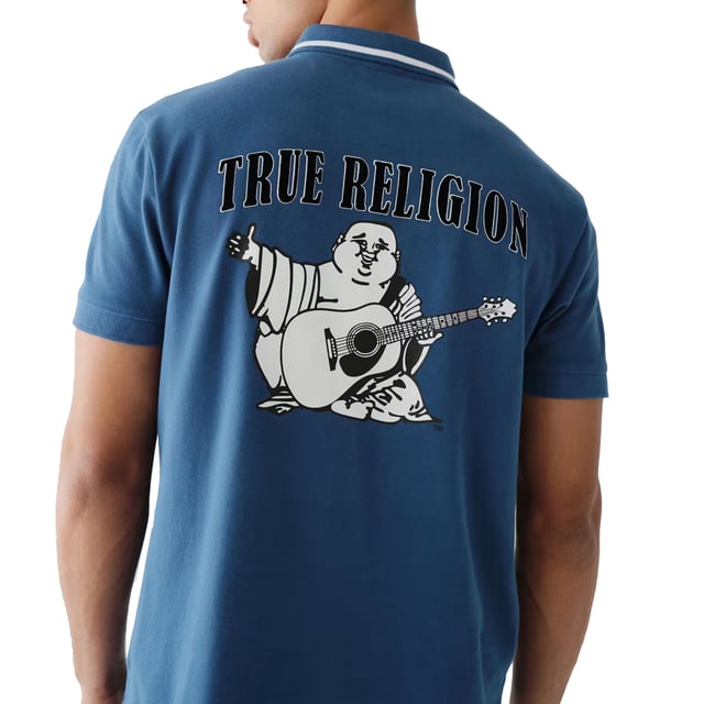True Religion Mens Polo Shirt Signature Horseshoe