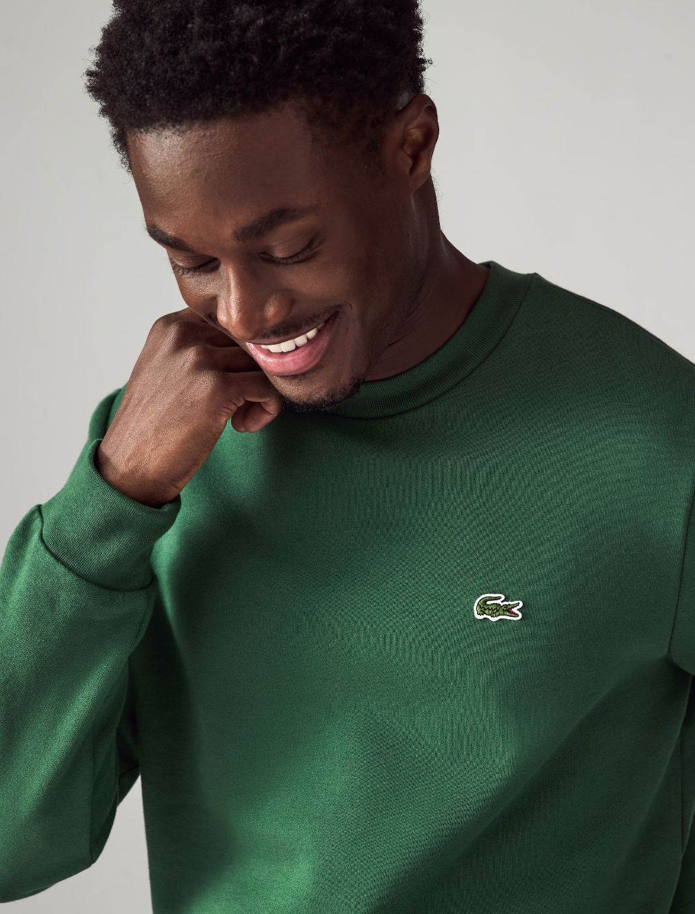 Lacoste Green Classic Fit Brushed Fleece Sweatshirt
