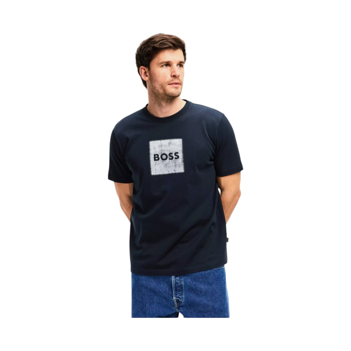 Boss Stitched Logo Print T-shirt