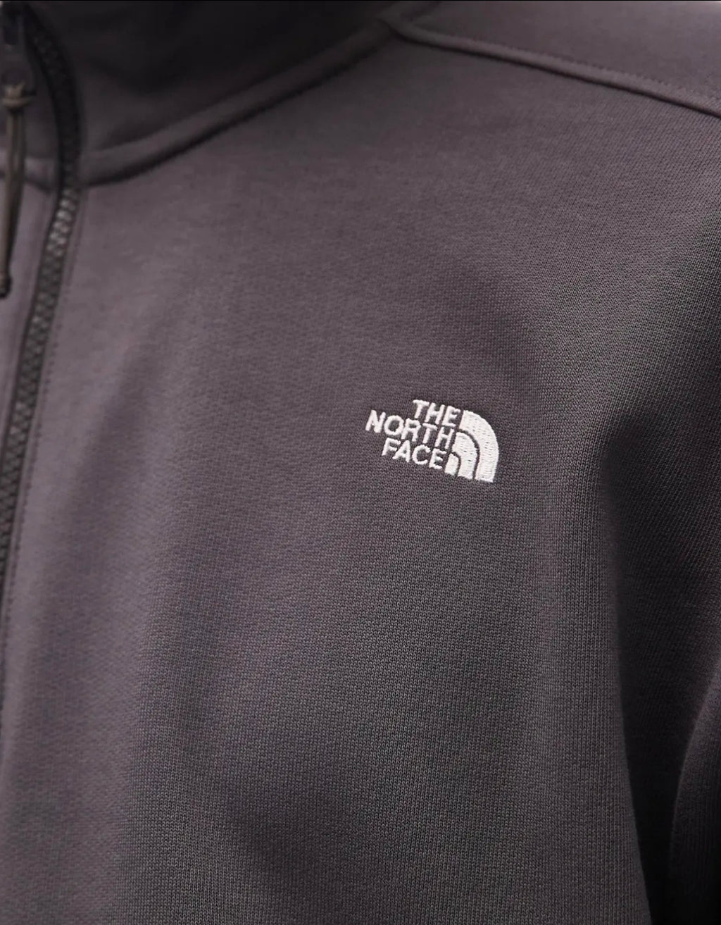 The North Face Essential Logo Light Oversized 1/4 Zip In Grey