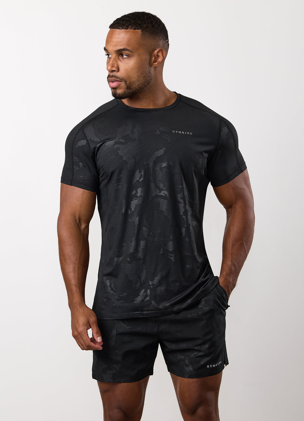 Gym King Debossed Camo T-Shirt
