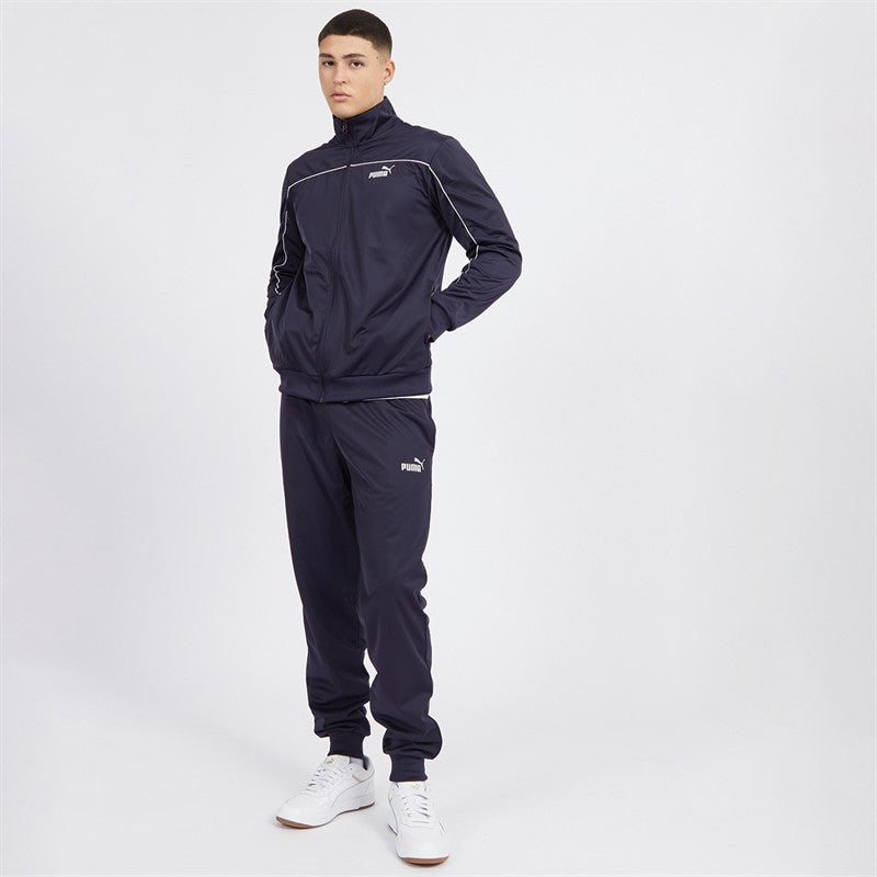 Puma Piping Poly Track Top Navy