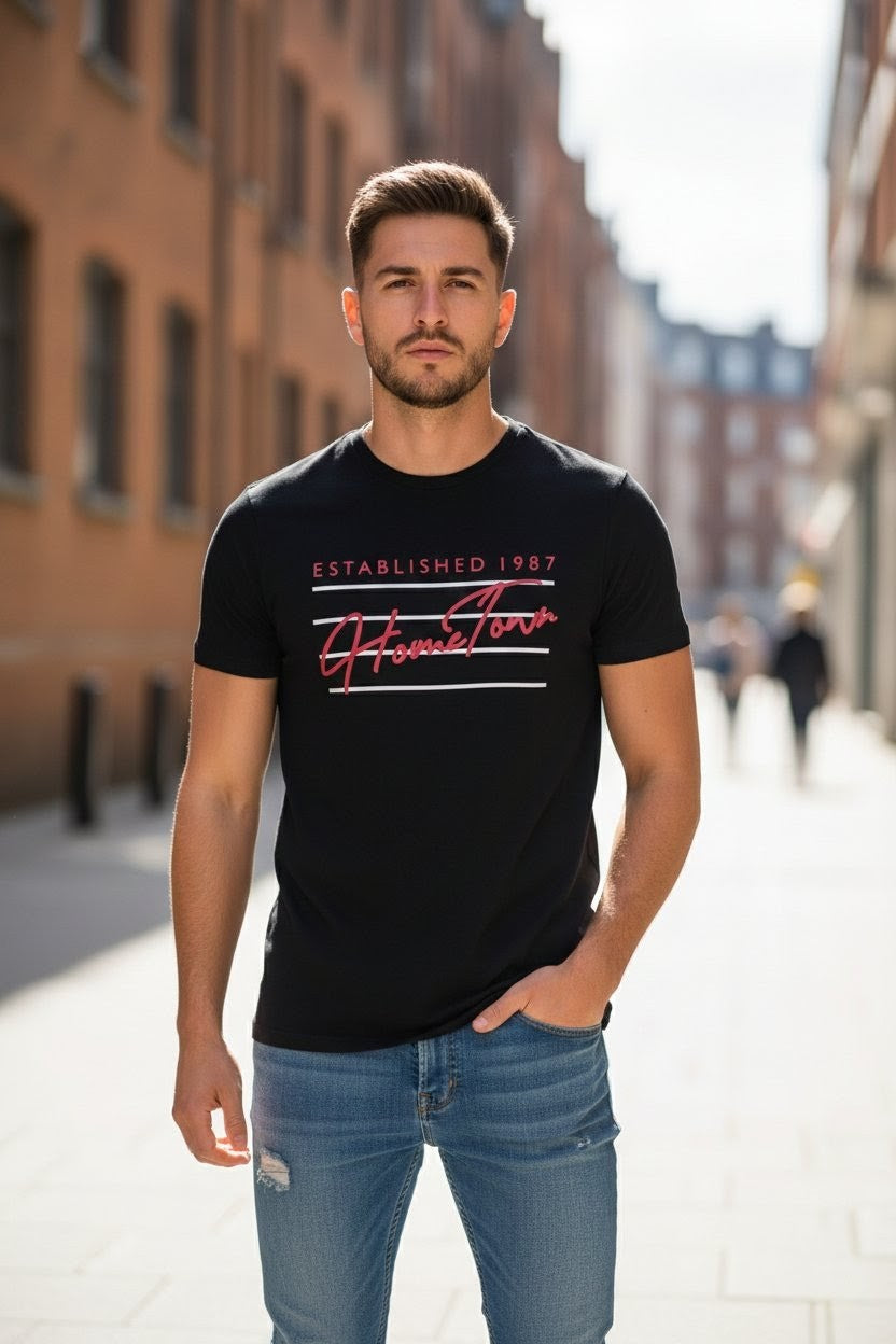 Home Town Signature T-Shirt - Black
