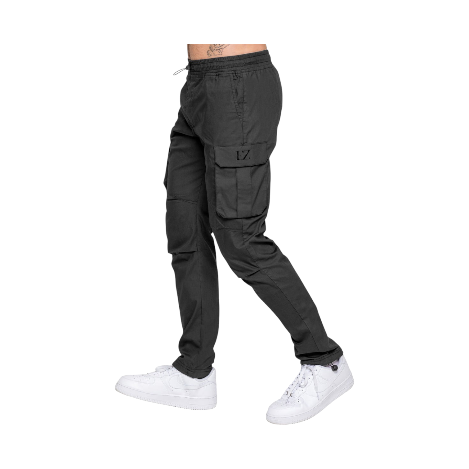 Enzo Cargo Trousers Charcoal