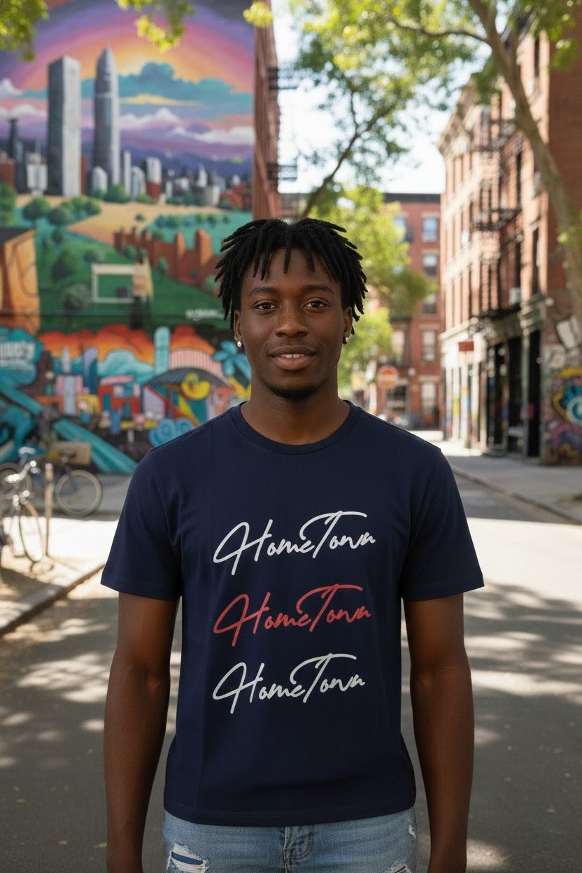 Home Town Repeat T-Shirt - Navy