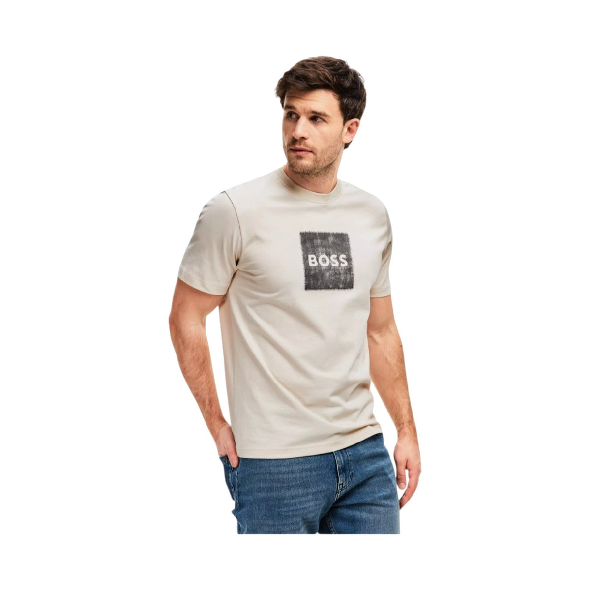 Boss Stitched Logo Print T-shirt