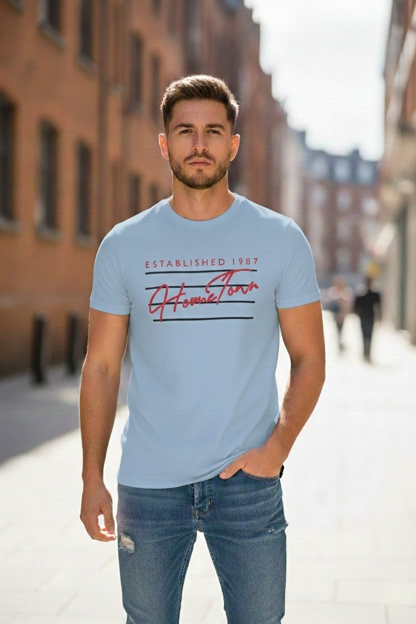 Home Town Signature T-Shirt - Light Blue