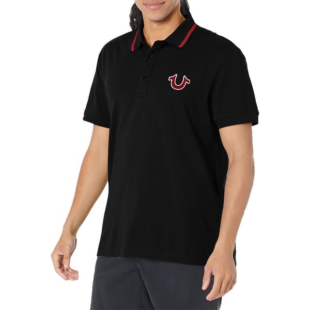 True Religion Mens Polo Shirt Signature Horseshoe
