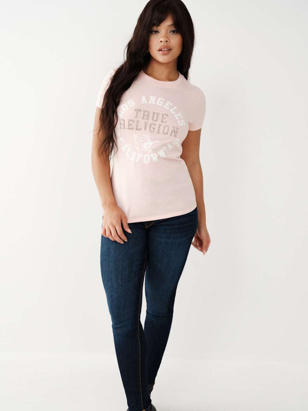 True Religion Women's Crystal Logo T-shirt
